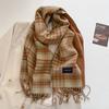 Autumn and Winter New Imitation Cashmere Plaid Scarf Women's Daily Couple Thickened Warm Scarf Shawl