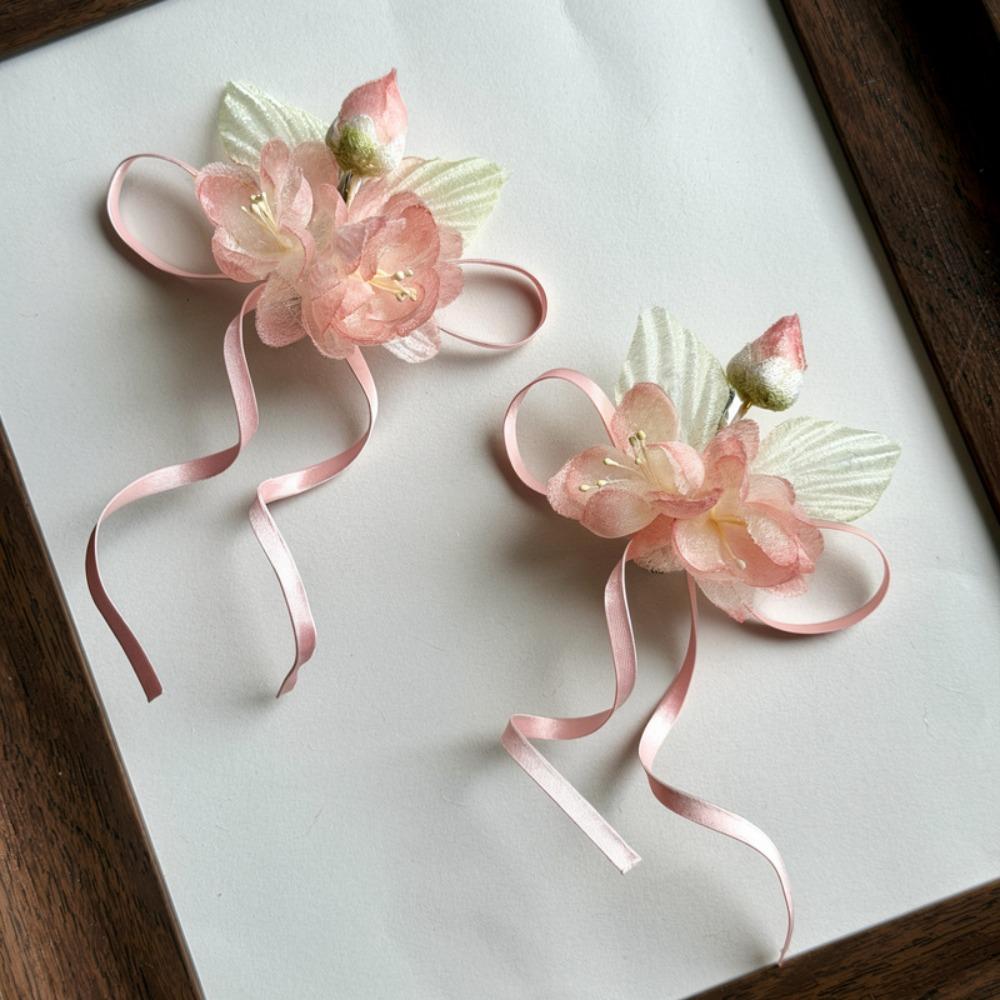 Bow Flower Hairpin Tassel Chinese Style Hair Clip Fashion Hanfu Hair Accessories Vacation