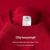 320g Heavyweight American Style Pure Cotton Unisex T-shirt - Thick, Non-Transparent, Summer Loose Fit, Pure White