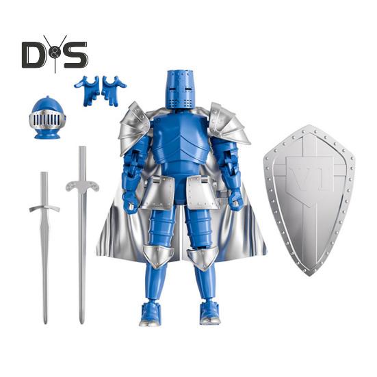 

Средневековый рыцарь Фигурка с аксессуарами Подвижные суставы Модель рыцаря Игрушка Шарнирный робот Манекен Фигурка Украшение для дома и офиса Орнамент синий