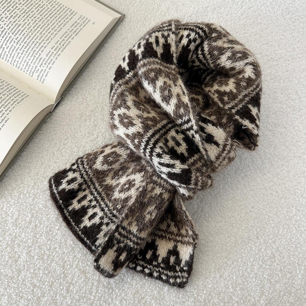 Winter Warmer Schal Verdickter Süßer und Niedlicher Gestrickter Woll-Halswärmer