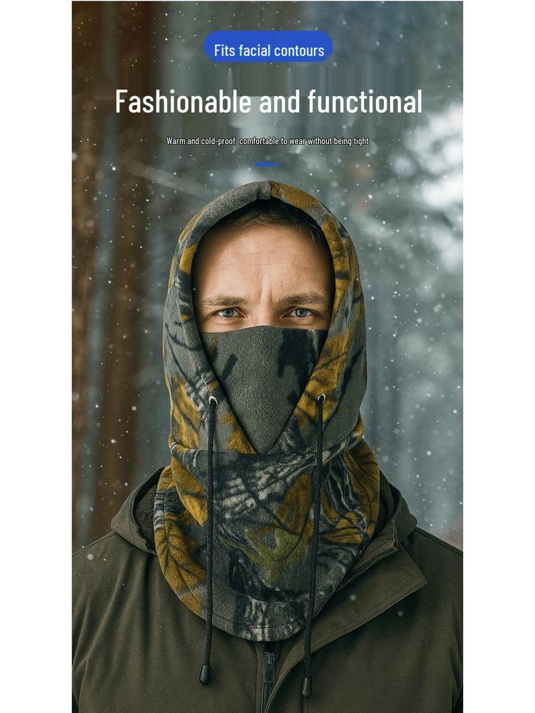 Adjustable Winter Fleece Ski Mask & Neck Warmer Pullover Hat