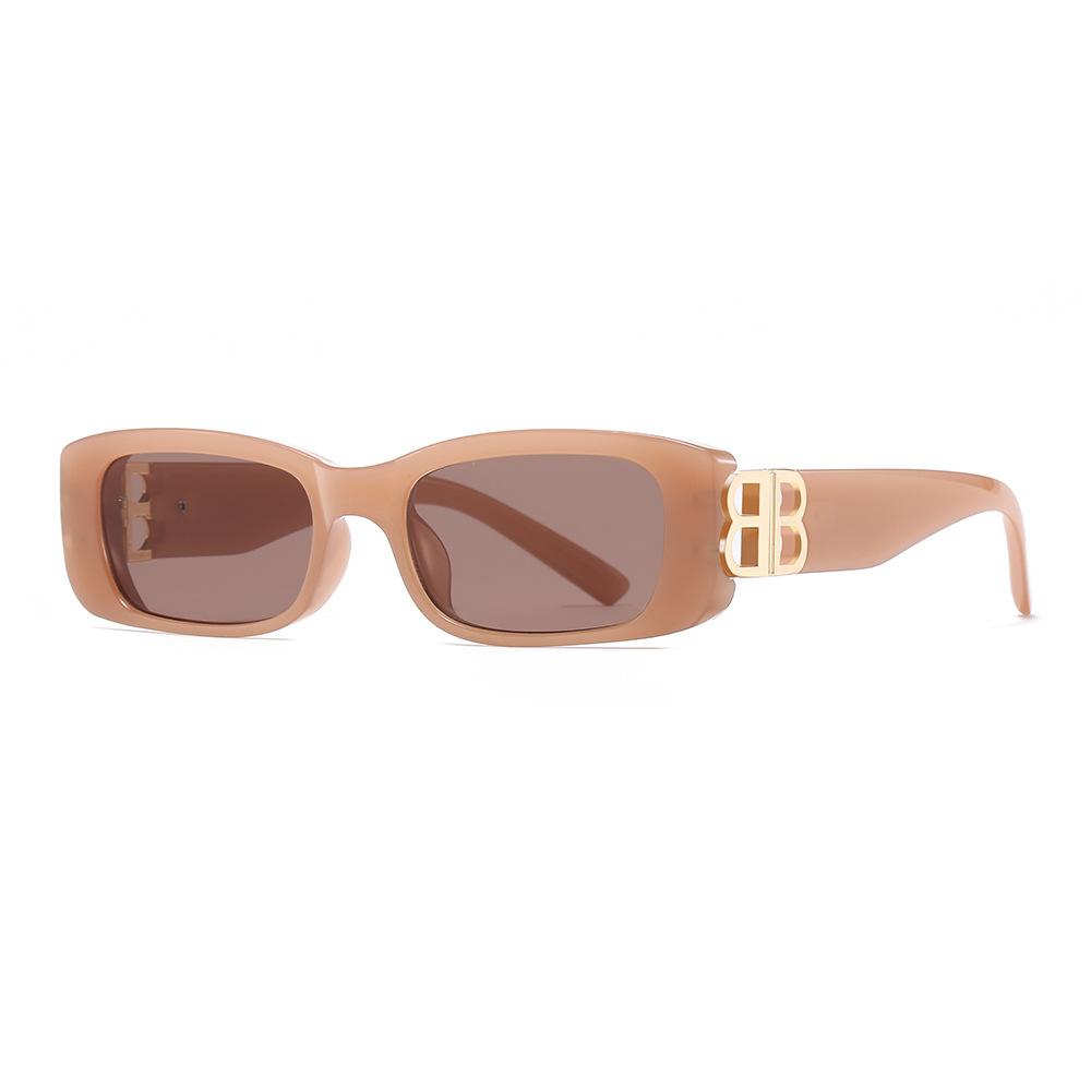 Trendy Internet celebrities European and American small frame double B street shot ins simple retro sunglasses sports street shot premium sunglasses