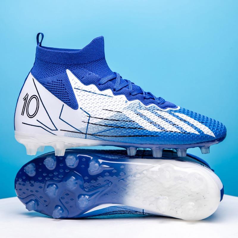New high-top football shoes, men's and women's broken nails and long nails, students become artificial grass sports practical training shoes