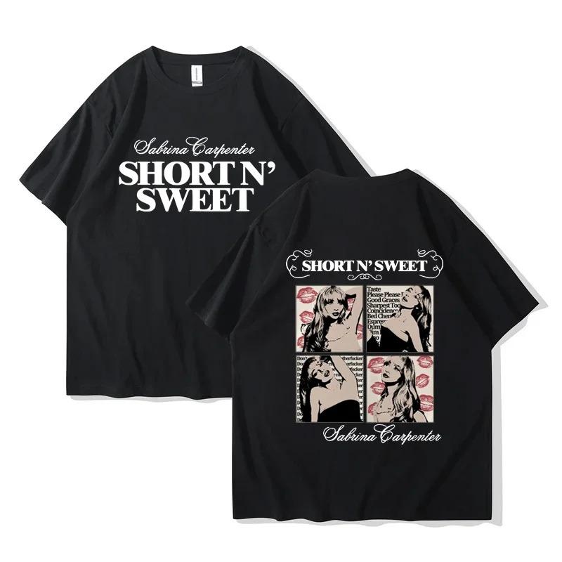 Sabrina Carpenter Short N Sweet T Shirt Fashion MenWomen Hip Hop Retro Taste Tour 2024 Tshirt Unisex Vintage Cotton Tee Shirts