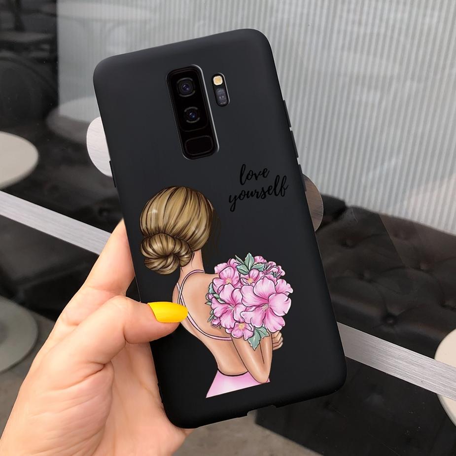 For Samsung Galaxy S9 S9+ Case Cute Fashion Cartoon Girls Cover Silicone Soft TPU Phone Case For Samsung S9 Plus S9+ Fundas Capa