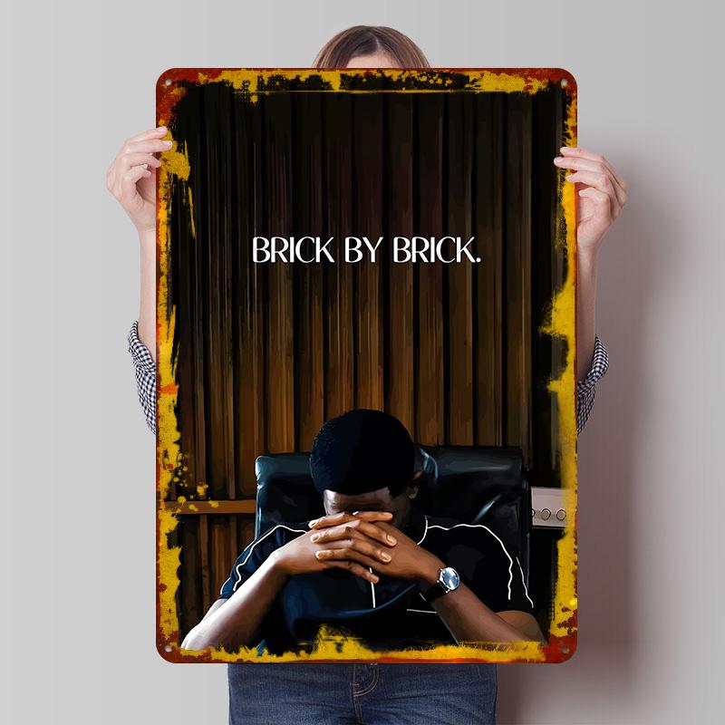 

Brick By Brick Portrait of Reflection Poster Customized Wall Art Vintage Metal Signs Retro Tin Plaque for Man Cave Coffee Bar 7.9x11.8In(20x30cm)