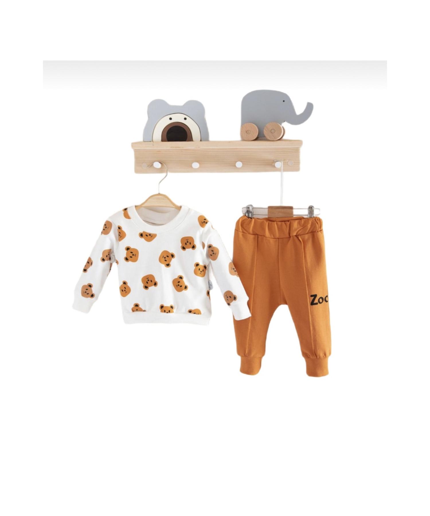 

Двойной костюм с принтом медведя