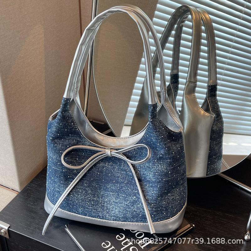 This Year's Popular Fashion Temperament Underarm Bag Women's 2025 New Large-capacity Bow Portable Shoulder Bag Tote Bag