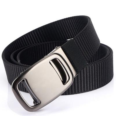 Men'S Belt Cloth Belt Toothless Blue Belt Outdoor Tactical Nylon Belt Student Military Training