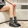 Fashion versatile inner height increase one-word buckle Mary Jane shoes women's shoes autumn new French small fragrant temperament single