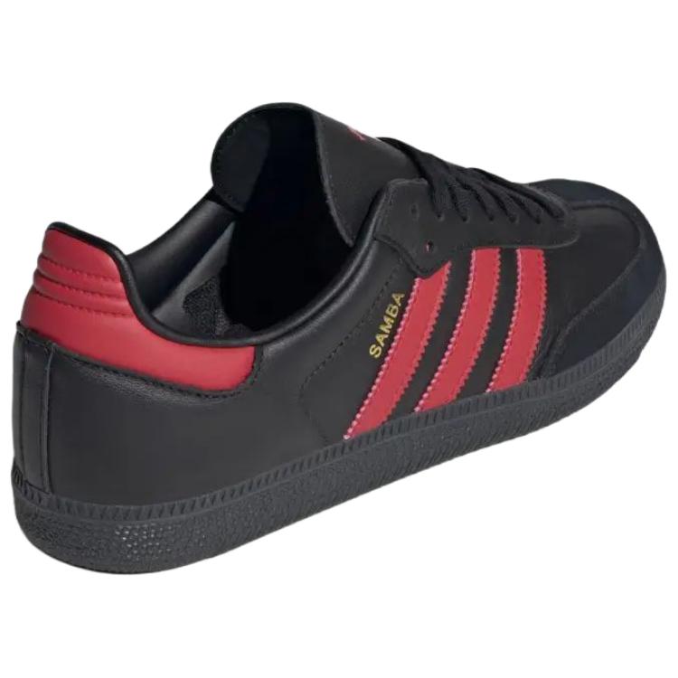 Manchester United X Adidas Samba Home Kit Unisex Sneakers Black Core-Black Mufc-Red JQ4036