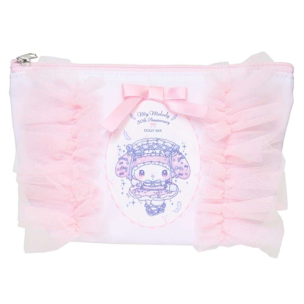 

My Melody & Little Twin Stars x DOLLY MIX Frill Boat-Shaped Tissue Pouch, Light Pink