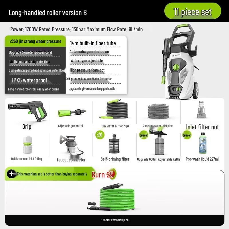 CHUGOUXIANG High-Pressure Car Washer CN plug (adapter included)