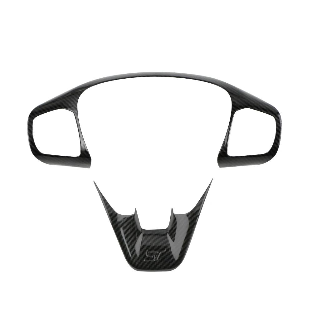 For Ford Fiesta MK8 2017-2019 Focus 4 MK4 2019-2025 Steering Wheel Panel Trim Frame Decoration Sticker Cover Accessories