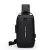Men's Multifunctional Chest Bag with USB Charging - Trendy Single Shoulder Travel and Outdoor Backpack