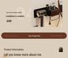 Walnut Hair Dryer & Makeup Brush Organizer, No-Drill Wall Mount