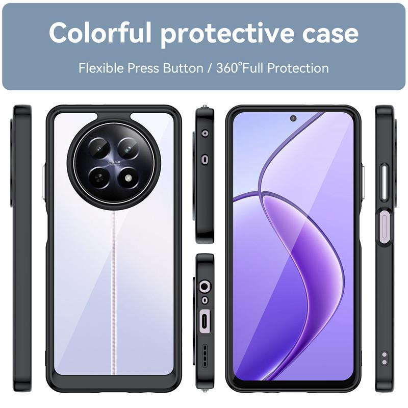 For Realme 13 5G Case Realme 13 5G Cover Funda Clear PC + TPU Shockproof Silicone Protective Phone Back Cover For Realme 13 5G
