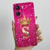 For Xiaomi Redmi 13C 4G Phone Case 13C Crown Initial Letter Silicone Soft Back Cover For Redmi 13C 13 C 4G Poco C65 Coque Capa