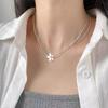 Elegante Damen S925 Sterlingsilber Perlenanhänger Halskette - Leichte Luxus Schlüsselbeinkette