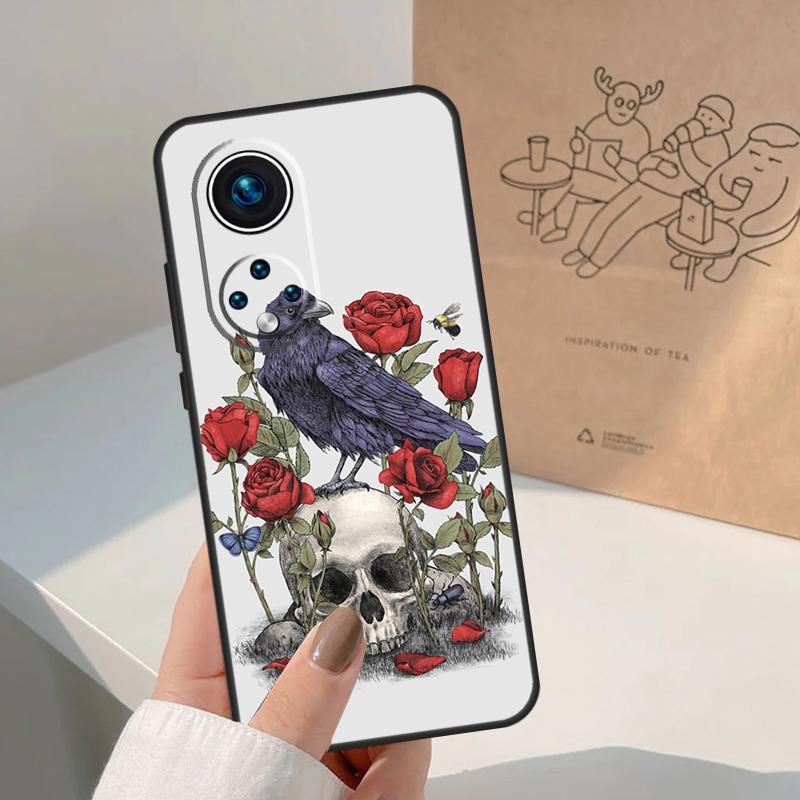 Raven Skull For Honor Magic 8 5 6 7 Pro Case For Honor 400 200 Lite 50 70 90 X8c X8b X9a X9b X9c X9d Win