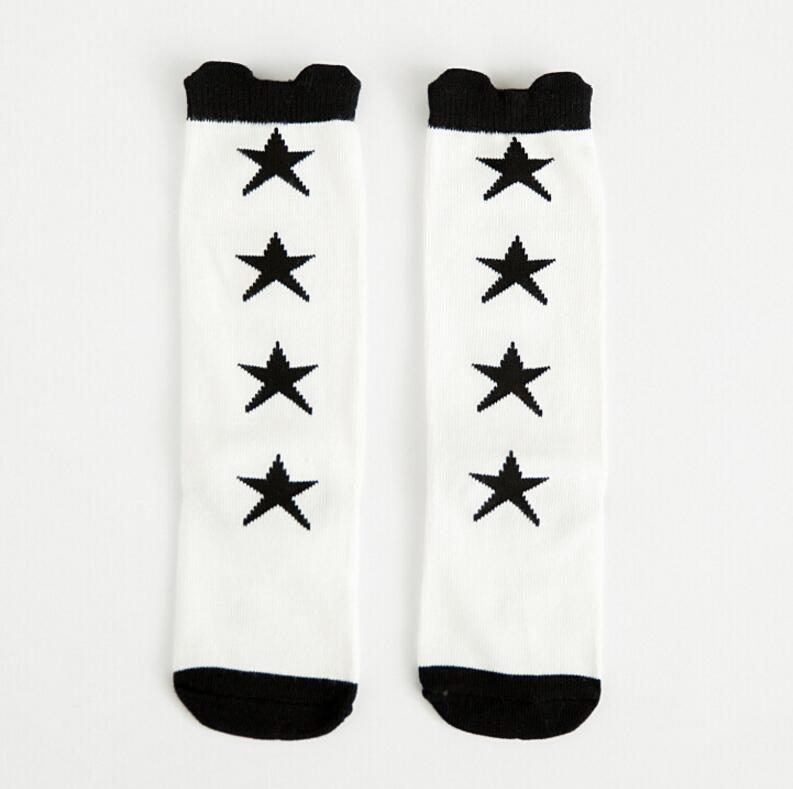 Animal Print Knee High Baby Girls Socks Anti Slip Cartoon Cat Leg Warmers Infant Baby Long Socks Cotton Newborn Baby Boy Socks