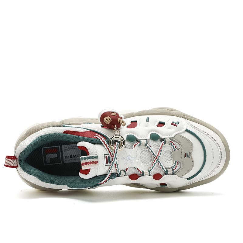 FILA Pease Xmas Pea Shoes Fashion Comfortable Versatile Wear-Resistant Low-Top Casual Shoes Men sneaker White F12M511109FSC