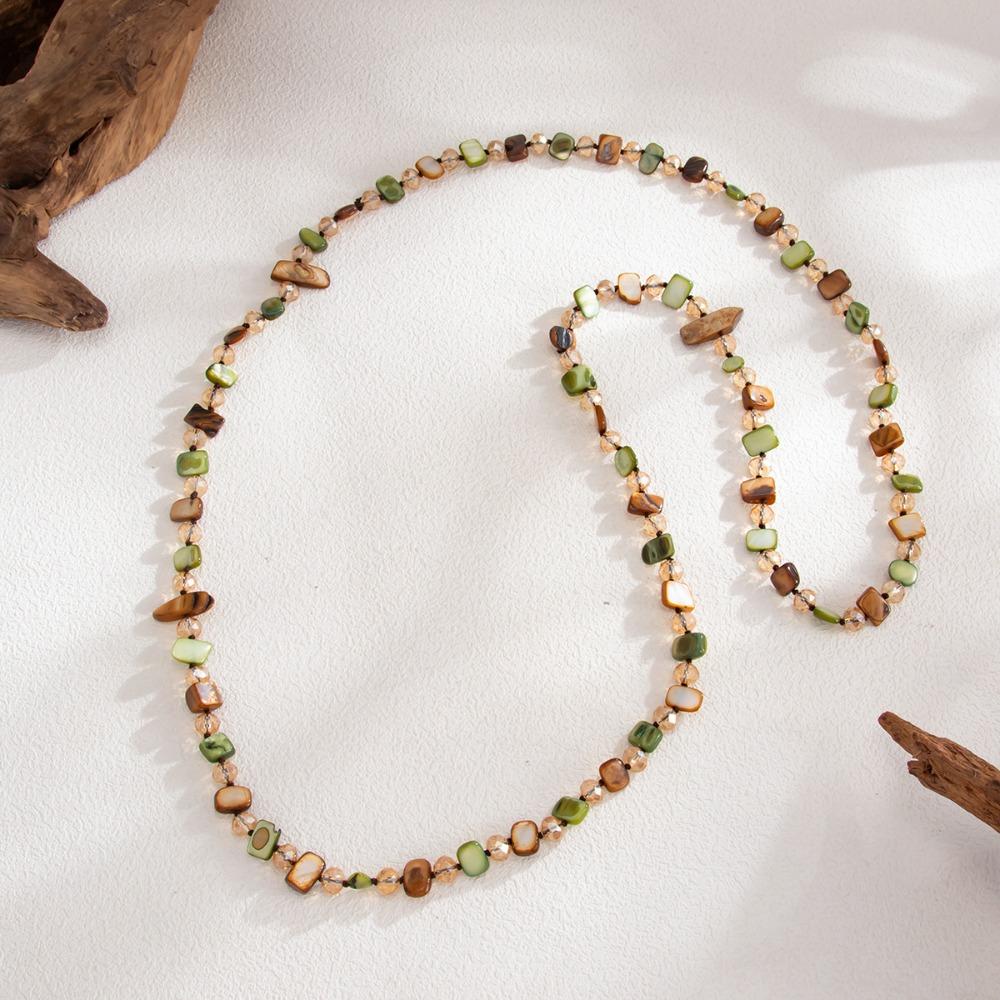French Retro Ethnic Shell Bead Necklace - Multifunctional Design, Women's Layered Niche Light Luxury, Daily Jewelry Accessories