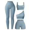 Women's Seamless Yoga Set: High-Elastic Vest and Breathable Sweat-Wicking Gym Tights.