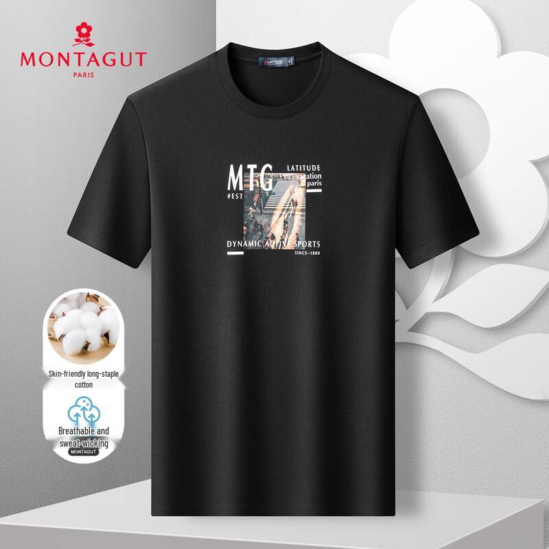 

Montagut Men s Breathable Cotton Blend Print T-Shirt 52