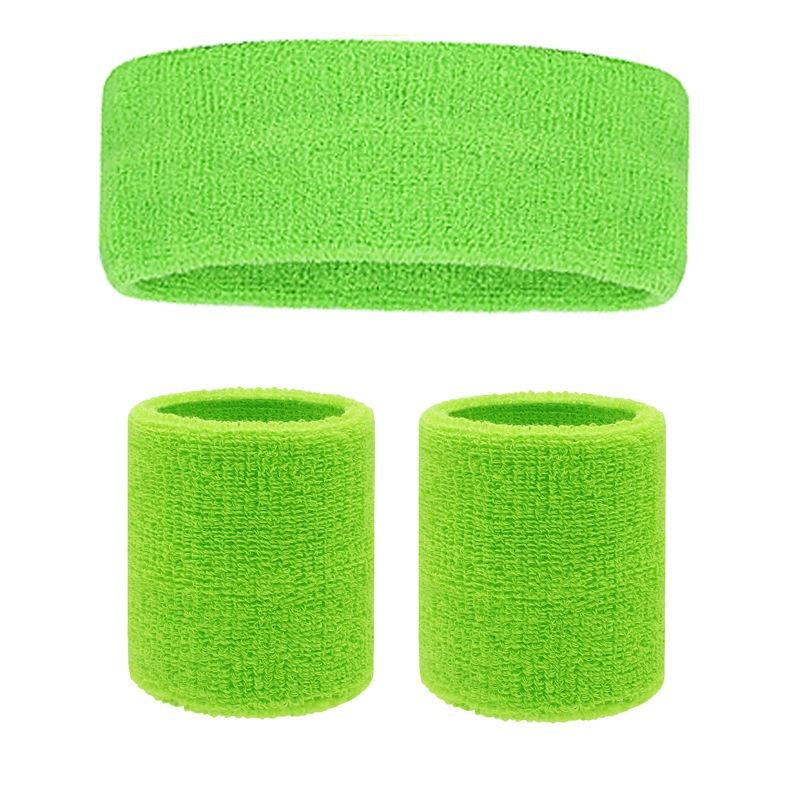 Exercise and fitness cycling basketball badminton breathable and sweat-absorbent headband hand protection wrist protection headband set