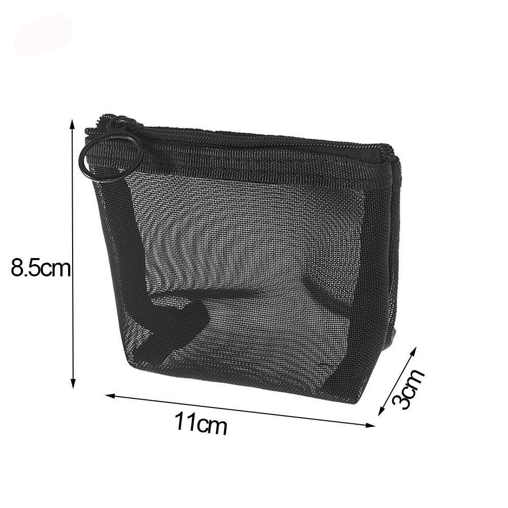 

Women Toiletry Bag Handbags Mesh Package Makeup Pouch Travel Organizer Cosmetic Bags 11x8.5cm