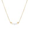 Vintage Necklace Featuring Natural Stone Adjustable Length Necklace Stainless Steel Texture Present for Women and Girl