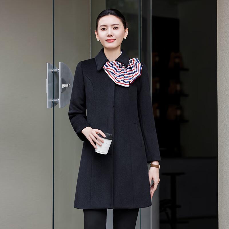 Trueman Unisex Mid-Length Wool Blend Overcoat