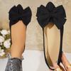 New flat-bottomed casual single shoes women's large-size bow-pointed lazy shoes tm