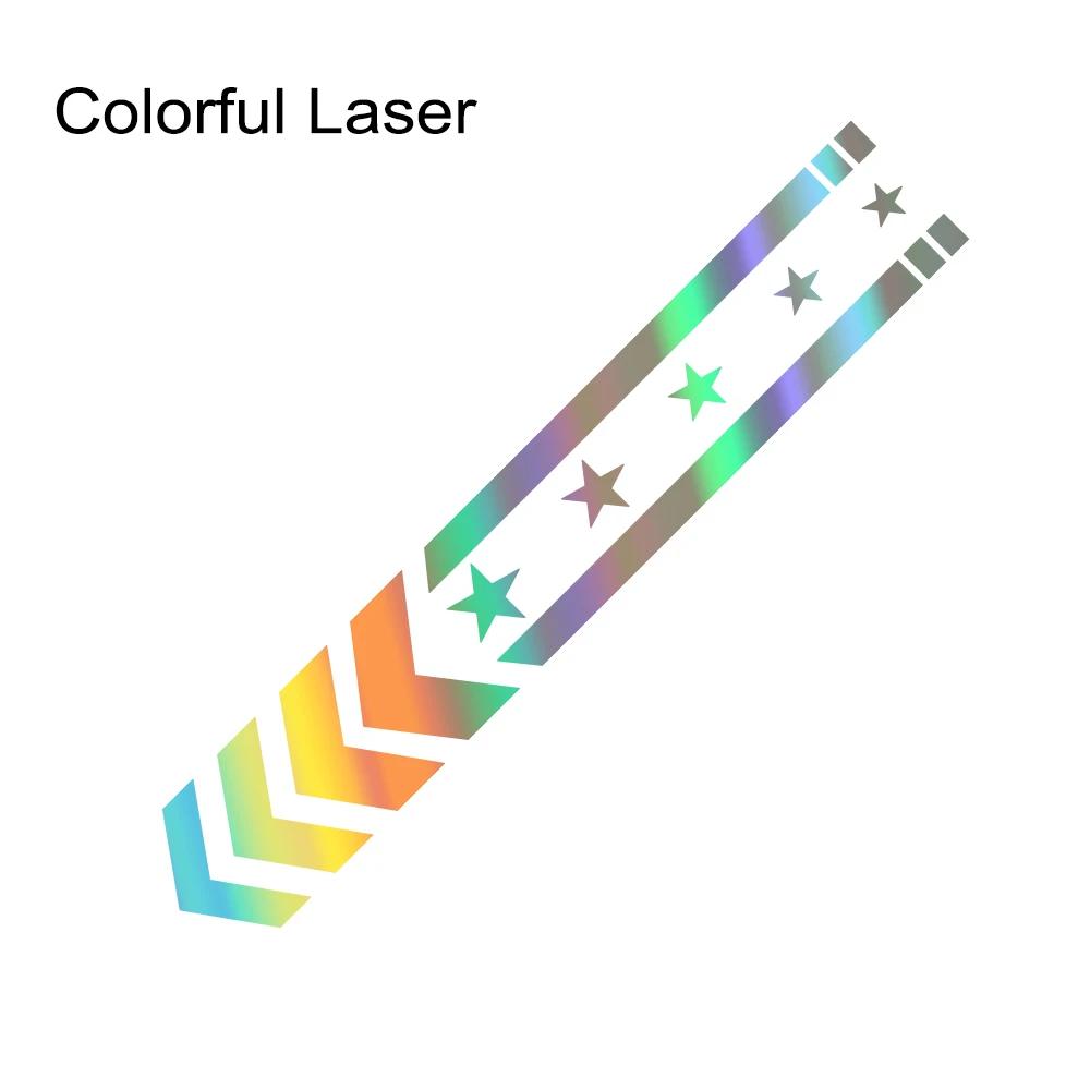 Motorcycle Fender Sticker Star Arrow Stripes Front Fairing Vinyl Decals Waterproof Decor Motorbike Safety Driving Accessories