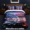 Truck Theme Custom Text Or Name 3Pcs Bedding Set,1 Flat Sheet & 2 Pillowcases Personalized Home Bedding