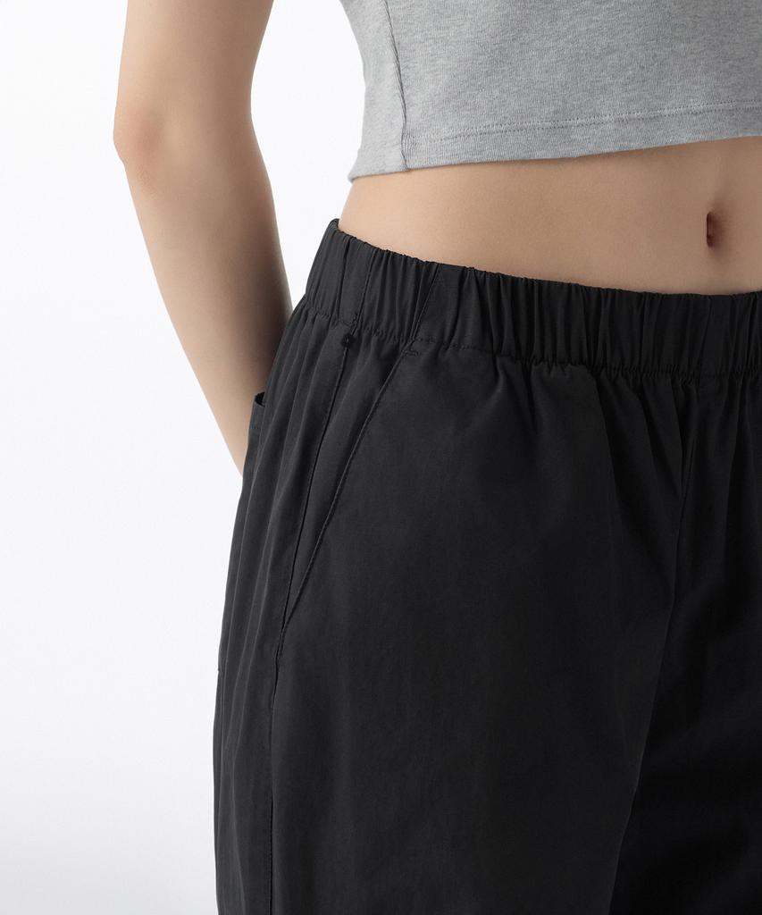 MUSINSA STANDARD WOMAN Women'S Wrap Skirt Parachute Pants [Black]