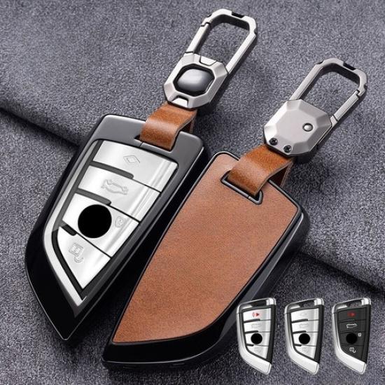 Zinc Alloy Leather Car Key Case Cover For BMW 2 3 4 5 6 7 8 X1 X2 X3 X4 M5 X6M