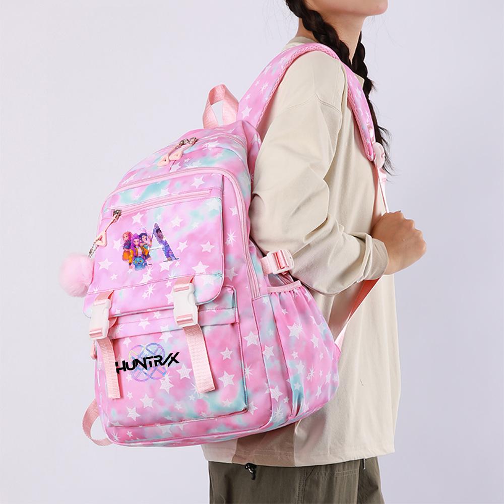 26 English Letters Printed Backpack Large Capacity Bookbag Student Boy Girl Schoolbag Outdoor Large Capacity Waterproof Laptop Travel Bag