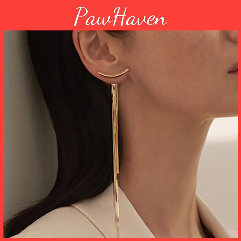 Alloy Chain Drop Earrings With Electroplating For Stylish Casual Wear And Gift Idea