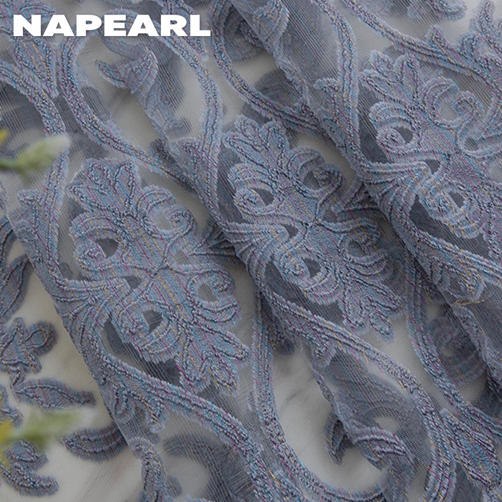 1PC NAPEARL European-style Luxury Jacquard Curtain Transparent Sheer Curtain for Living Room Bedroom Balcony WindowHome Decor