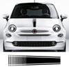 1Pcs Car Hood Bonnet Stickers For Fiat 500 Abarth Auto DIY Stripes Styling Decoration Tuning Accessories Vinyl Film Decals