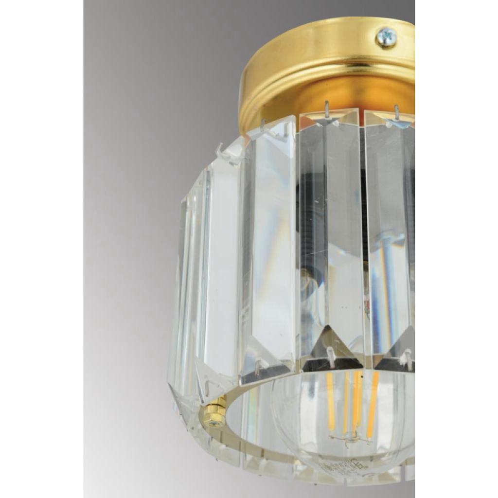 Plafonier Candelabru din piatră de un singur cristal de argint