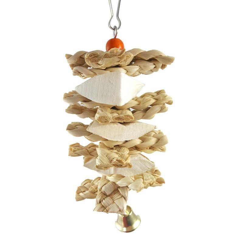 Pet Parrot Birds Natural Grass Woven Cuttlebone for Pet Parrot Macaw