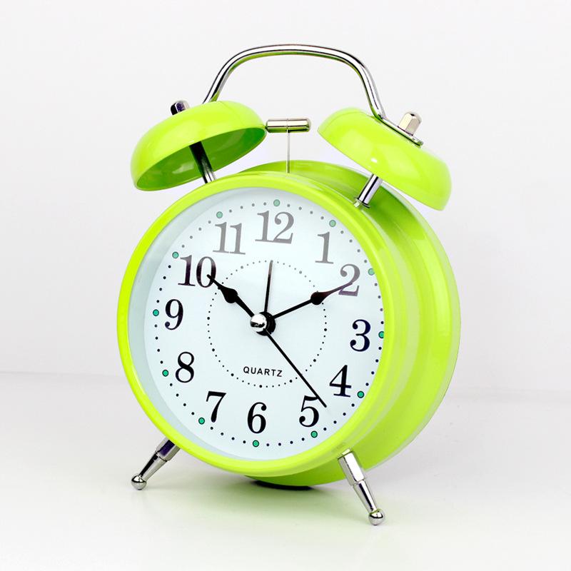 Simple 4-inch Ringing Alarm Clock for Students To Use for Home Bedside Silent Sweep Second Ringing Clock Clock Function Modern and Simple