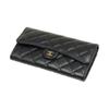 Chanel 23P Classic Quilted Long Card Holder Wallet Women Wallet Black AP0241-Y01864-C3906
