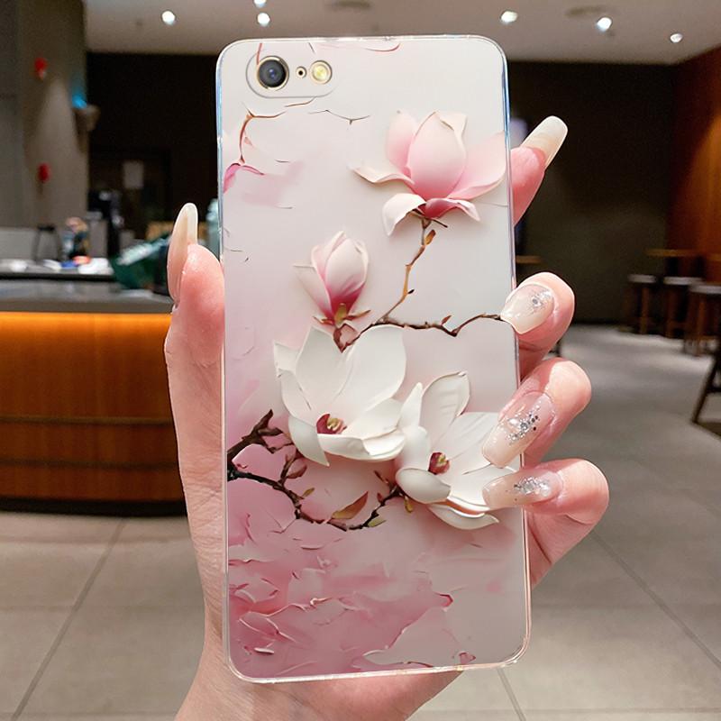 For Oppo A71 A71k CPH1717 Back Cover Oppo A71 2018 CPH1801 Case Luxury Fashion Butterfly Flowers Clear Soft Silicone Phone Case