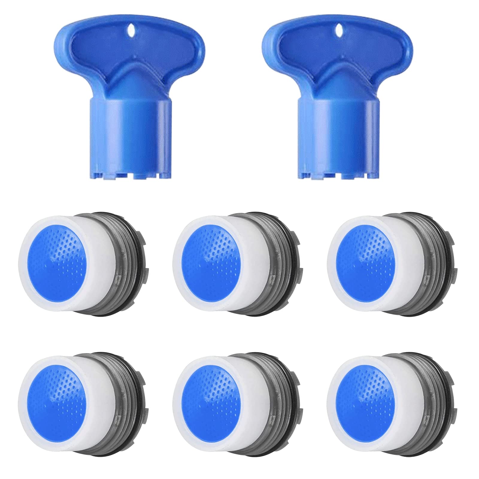 

Faucet Aerator , 6PCS Aerator Replacement for Sink Faucet Flow Restrictor, Kitchen Bathroom Sink Aerators with Key Removal Wrench Tool 16.5MM