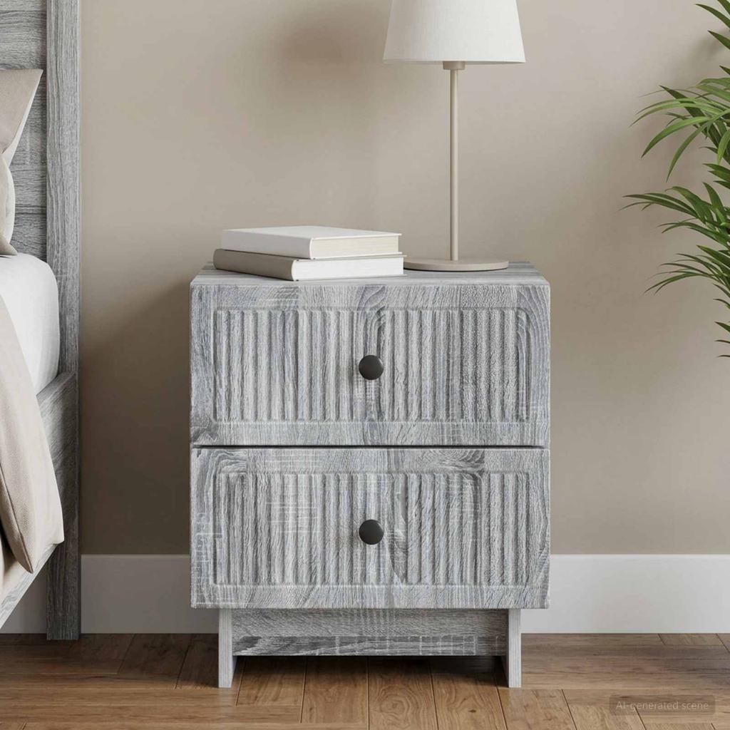 Nightstand Grey Sonoma 43 x 34.5 x 47.5 cm Engineered Wood